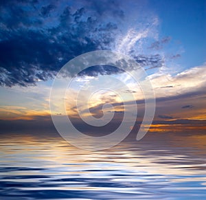 Dramatic sky over water