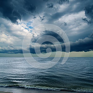 Dramatic sky over water