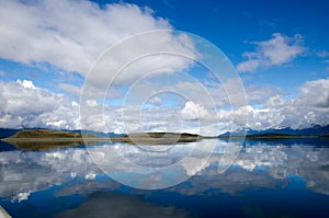 Dramatic sky and reflection on the Beagle Channel