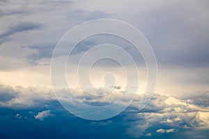 Dramatic sky with rolling clouds and subtle light variations
