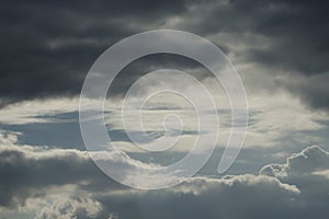 Dramatic sky with stormy clouds