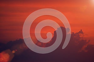 Dramatic sky at sunset.