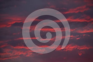 Dramatic sky at sunset.