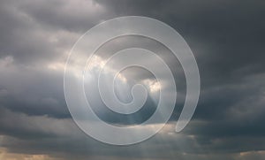 Scenic view of dramatic dark clouds