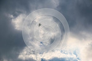 Scenic view of dramatic dark clouds