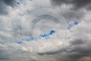 Thunderstorm and dark clouds