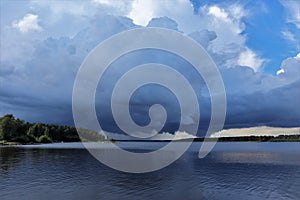 Dramatic sky over the Lule River