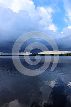 Dramatic sky over the Lule River