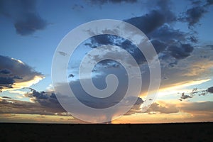 Dramatic sky with whirlwind photo