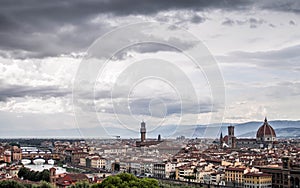 Dramatic skyline of Florence, Italy