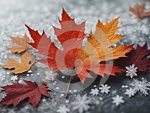 A dramatic snowflake in winter