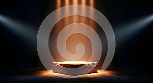 Dramatic Spotlight with Reflective Surface