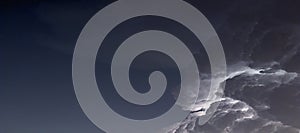 Dramatic Storm Clouds background. Lightning in the clouds.