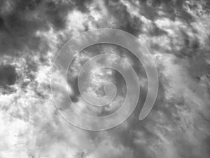 Dramatic Storm Clouds in Black and White