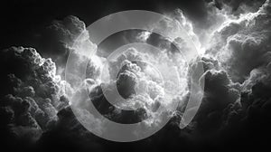 Dramatic Storm Clouds in Monochrome