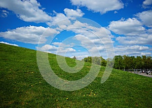 Dramatic summer hill landscape backdrop