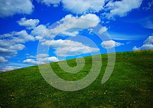 Dramatic summer hill landscape background