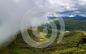 Dramatic summer Scottish Highlands summer landscape.