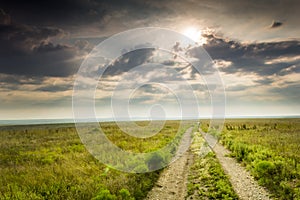 Dramatic Sunrise over the Kansas Tallgrass Prairie