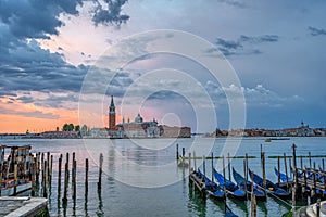 Dramatic sunrise in Venice