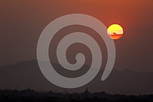 Dramatic Sunset in Bagan