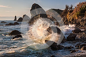 Dramatic Sunset at the Beach, Color Image