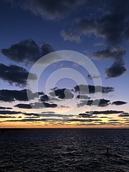 Dramatic sunset and clouds