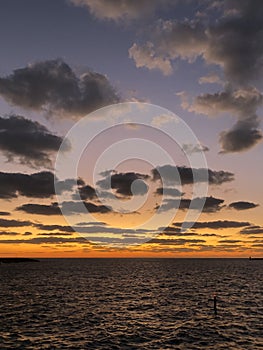 Dramatic sunset and clouds