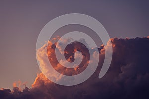 Dramatic sunset clouds.