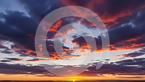 Dramatic Sunset with Clouds