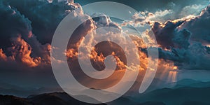 Dramatic Sunset Cloudscape Epic Sky Background for Design Projects