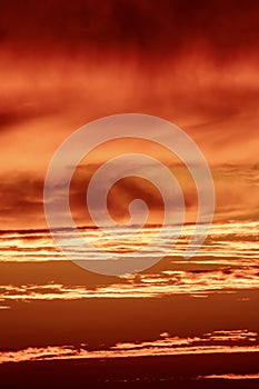 Dramatic sunset cloudscape sky