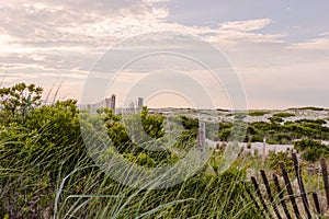Dramatic sunset on east coast Atlantic Ocean