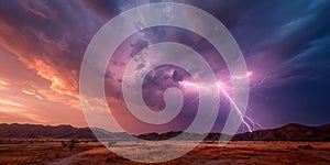 Dramatic Sunset Lightning Epic Storm Cloudscape Photography