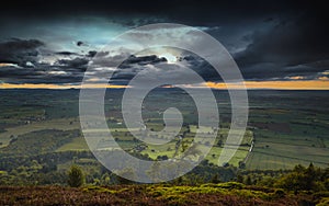 Dramatic Sunset over British Countryside