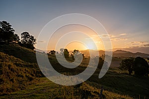 Dramatic sunset over Murwillumbah