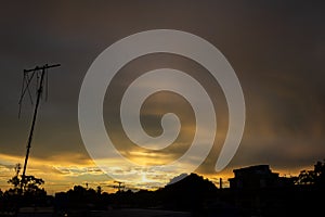 Dramatic sunset sky and clouds in Venezuela