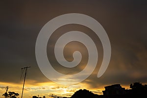 Dramatic sunset sky and clouds in Venezuela