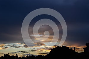 Dramatic sunset sky and clouds in Venezuela