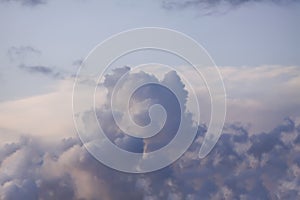 Dramatic sunset sky with clouds