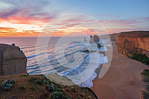 Dramatic sunset sky at The Twelve Apostles, Great Ocean Road