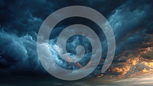 dramatic sunset stormy cloudscape