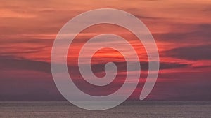 Dramatic Thundercloud Over Ocean at Sunset