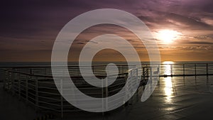 Dramatic Thundercloud Over Ocean at Sunset