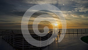 Dramatic Thundercloud Over Ocean at Sunset