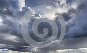 Dramatic thunderstorm clouds