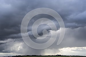 Dramatic thunderstorm clouds