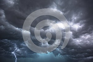 Dramatic thunderstorm clouds in central Florida