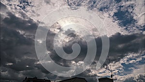 Dramatic time lapse of low level stratus and cumulus clouds