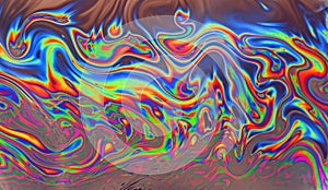 Dramatic trippy soap bubble abstract